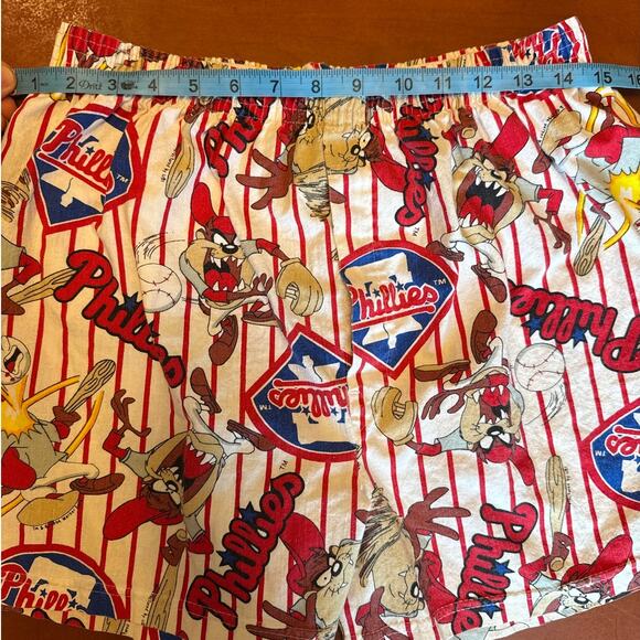 Vintage Phillies Taz Boxer Shorts Youth XL 90s Looney Tunes NWOT Baseball - Picture 5 of 8